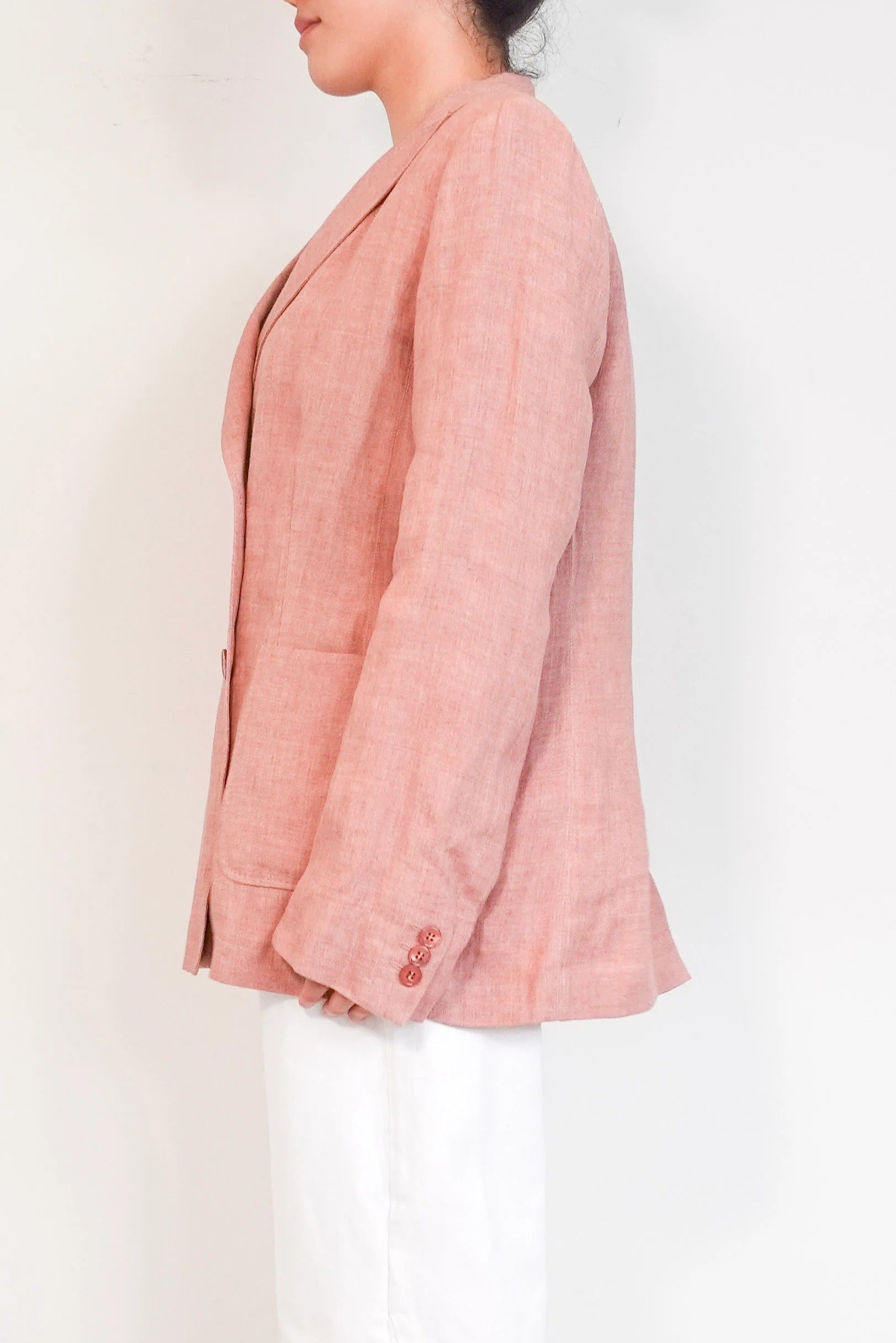 Dusty Pink Linen Jacket